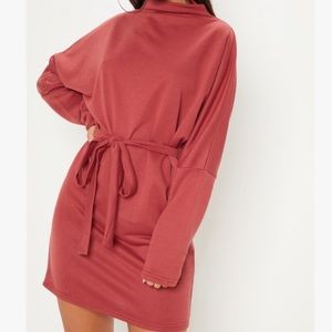 Oversized Funnel Neck Dress